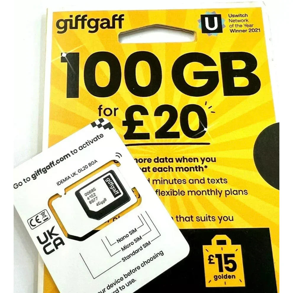 Lifetime GiffGaff UK Sim For OTP Codes